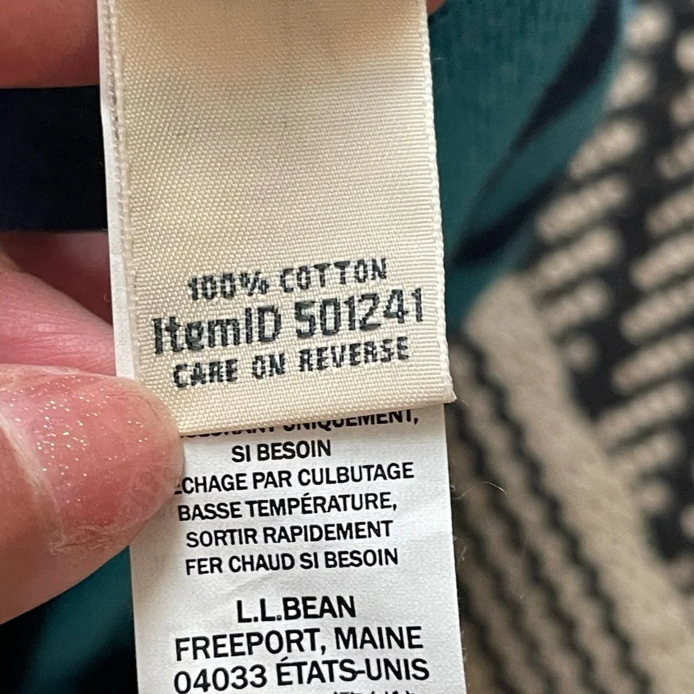 L.L. Bean Teal and Blue long sleeve - Picture 4 of 4